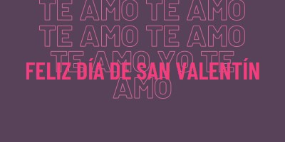 Te amo, San Valentín purple modern-bold