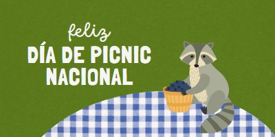 Feliz Día Nacional de Picnic green whimsical-color-block