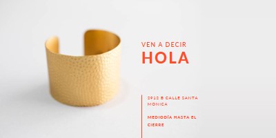 Ven a saludar white modern-bold