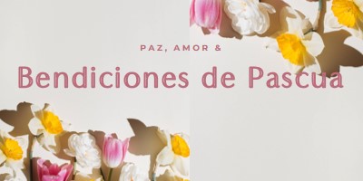 Paz y amor en Pascua gray modern-simple