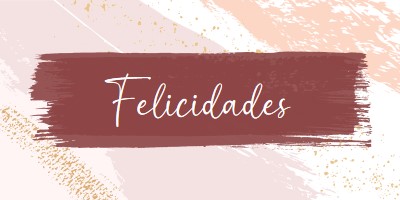 Felicitaciones sencillas pink organic-simple