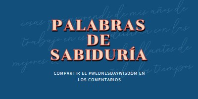 Palabra a los sabios blue modern-simple