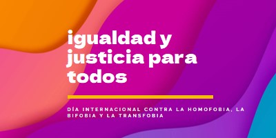 Día Internacional de Honor contra la Homofobia purple modern-bold