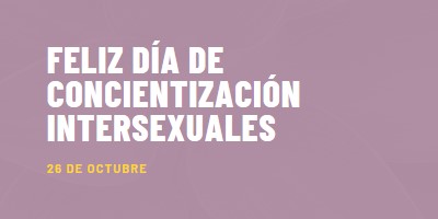 Feliz Día de concienciación intersexuales purple modern-bold