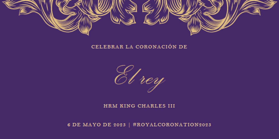 Una coronación adecuada para un rey purple modern-simple