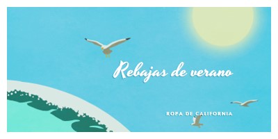 Anuncio de oferta de verano blue vintage-retro