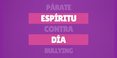 Ponerse al día contra el acoso escolar purple modern-bold