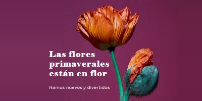 Flores frescas purple modern-simple