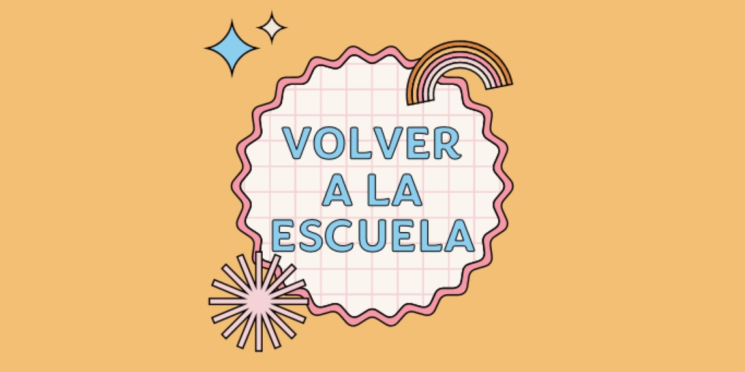 Deslumbrar a la escuela orange vintage-retro