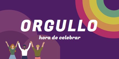 Celebrar el orgullo purple modern-bold