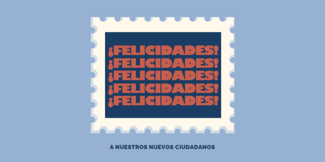 Enhorabuena a nuestros nuevos ciudadanos blue modern-simple