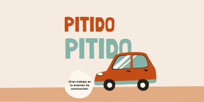 ¡Pitido pitido! orange whimsical-color-block