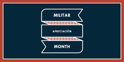 Celebración del mes de la apreciación militar blue modern-simple