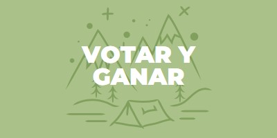 Votar y ganar green whimsical-line