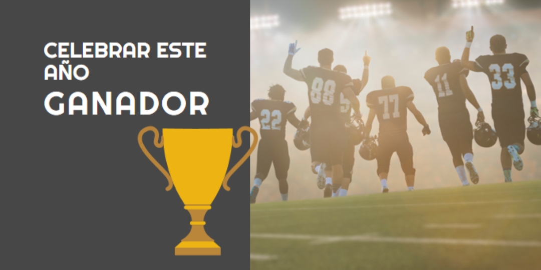 Celebrar al ganador blue modern-simple