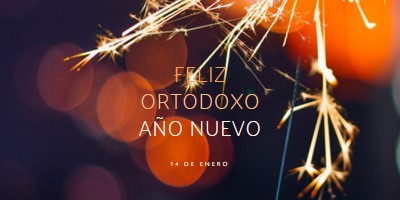 Feliz Año Nuevo Ortodoxo black modern-simple