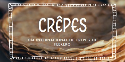 Un crepe a la vez brown whimsical-line