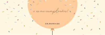 Celebremos mi cumpleaños yellow whimsical-line