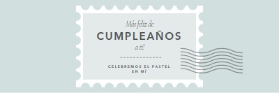 Maravilloso cumpleaños blue modern-simple