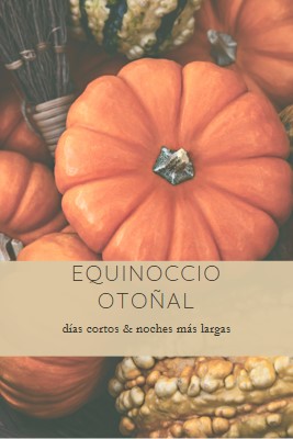 Celebrar el equinoccio de otoño orange modern-simple