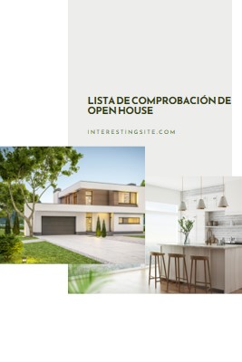 Lista de comprobación de casa abierta white modern-simple