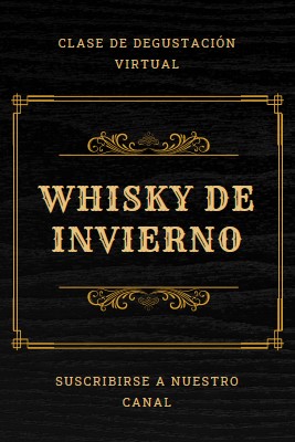 Whisky de invierno black vintage-retro