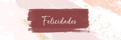 Felicitaciones sencillas pink organic-simple