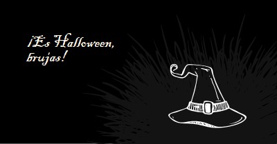 Es Halloween black whimsical-line