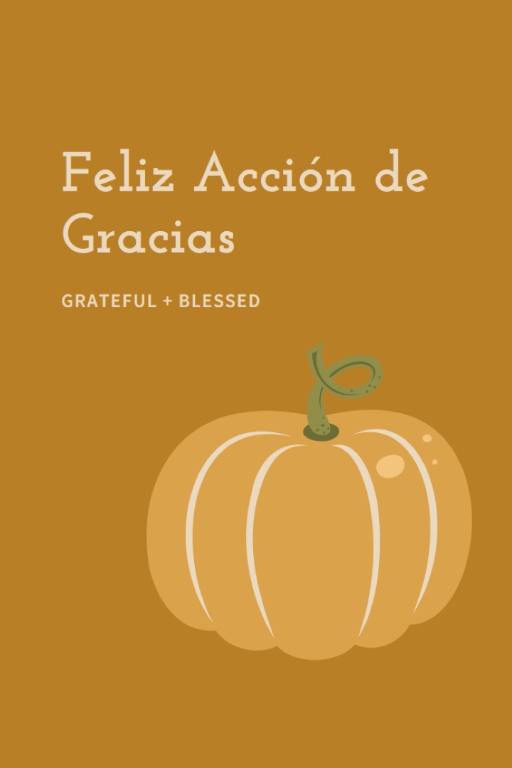 Agradecido y bendecido brown whimsical-line