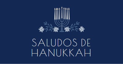 Saludos de Hanukkah blue modern-simple