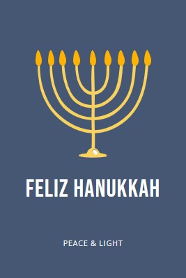 Hanukkah Sameach blue modern-simple