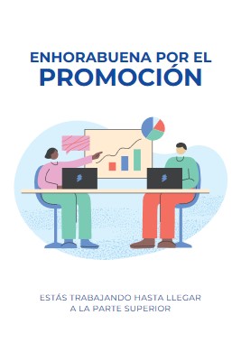 Felicitaciones por la promoción white whimsical-line