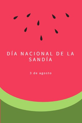 Día Nacional de la Sandía pink modern-simple