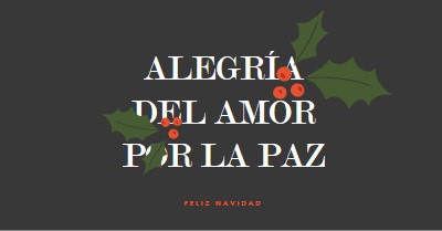 Paz, amor, alegría gray modern-simple