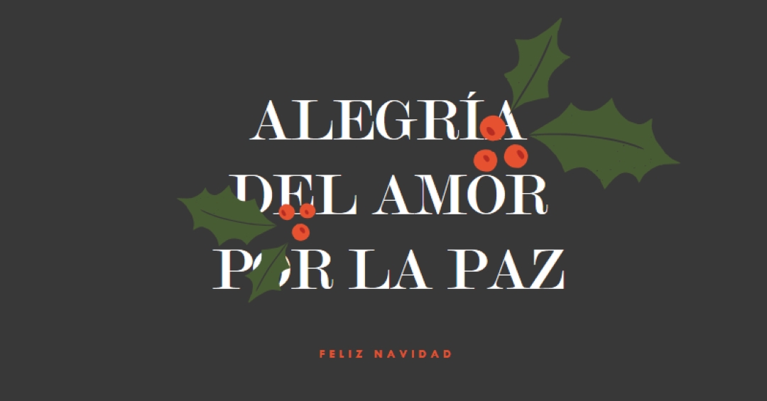 Paz, amor, alegría gray modern-simple