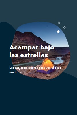 Bajo las estrellas blue organic-simple