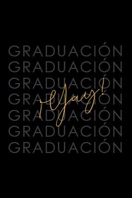 Yay para la graduación black modern-simple