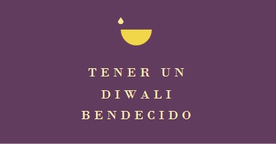 Bendiciones de Diwali purple modern-simple