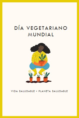 Es el Día Mundial vegetariano white modern-simple