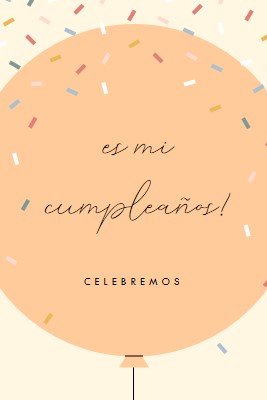 Celebremos mi cumpleaños yellow whimsical-line