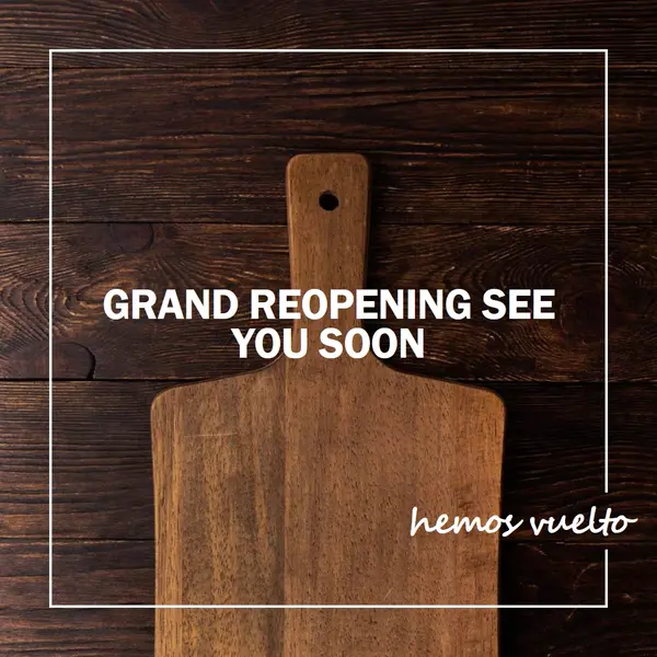 Hemos vuelto brown modern-simple