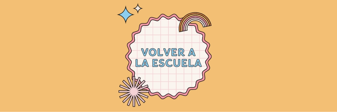 Deslumbrar a la escuela orange vintage-retro