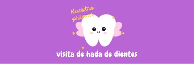 Primera visita al hada de los dientes purple whimsical-color-block