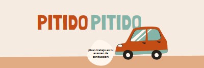 ¡Pitido pitido! orange whimsical-color-block