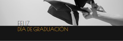 Feliz día de graduación black modern-simple