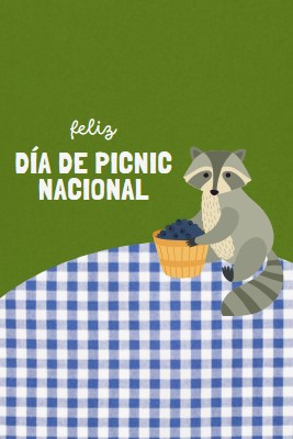 Feliz Día Nacional de Picnic green whimsical-color-block