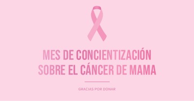 Mes de concientización sobre el cáncer de mama pink modern-simple