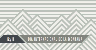 Día Internacional de las Montañas gray modern-geometric-&-linear