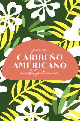 Honrar la herencia caribeña americana green organic-simple