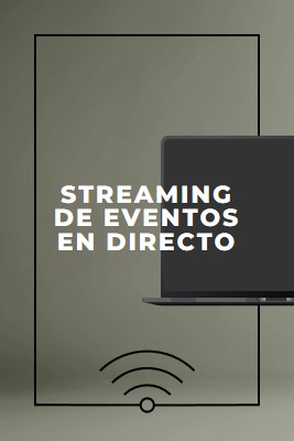 Streaming de eventos en directo gray modern-bold